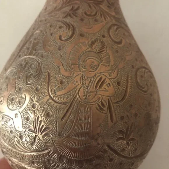 Antique Oriental Bronze Vases with animal's handles. Set of 4. Hindy. gods. - Picture 15 of 15